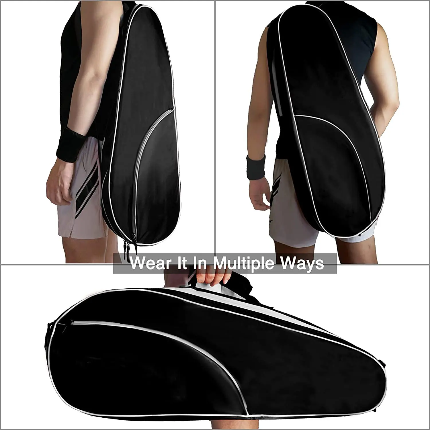 BSCI factory Custom large capacity Racket Bag Tennis Racket Single Shoulder Badminton Bags Racquet Backpack for men