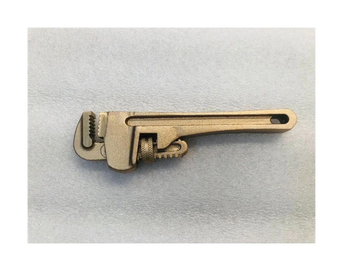 Non sparking tools hdd pipe wrench aluminum bronze 8inch 200mm torque pipe wrench