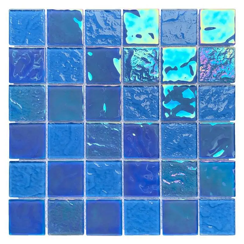 Square modern design 300*300mm Indoor and Outdoor swimming pool mosaic tile,crystal mosaic tile,blue mosaic tile for bathroom