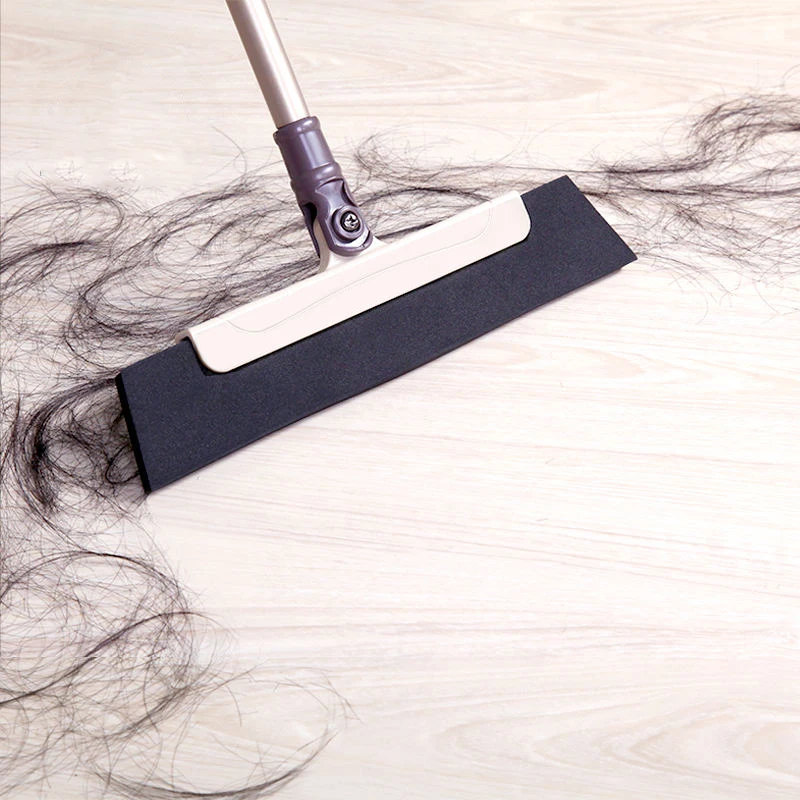 Jesun All-in-One Magic Broom with Telescopic Rod EVA Blade Window Squeegee Glass Wiper for Floor Tile Marble Cleaning