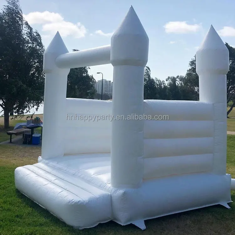 Outdoor games white bounce house jumping castle wedding inflatable bouncer for party rentals