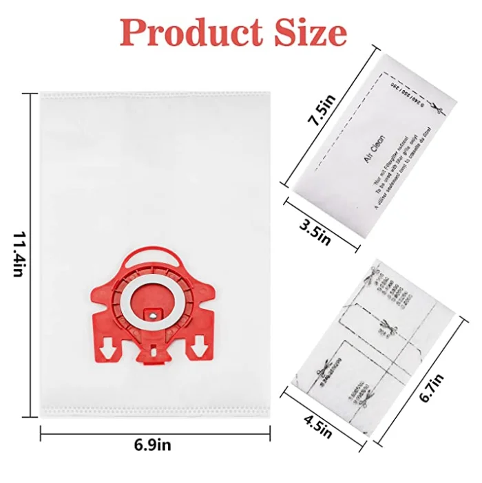 Wholesale Miele Hyclean 3D Efficiency Vacuum Dust Bag Type Fjm Red Complete C1 S241 S290 S300i S500 S700 S4 S6 Series