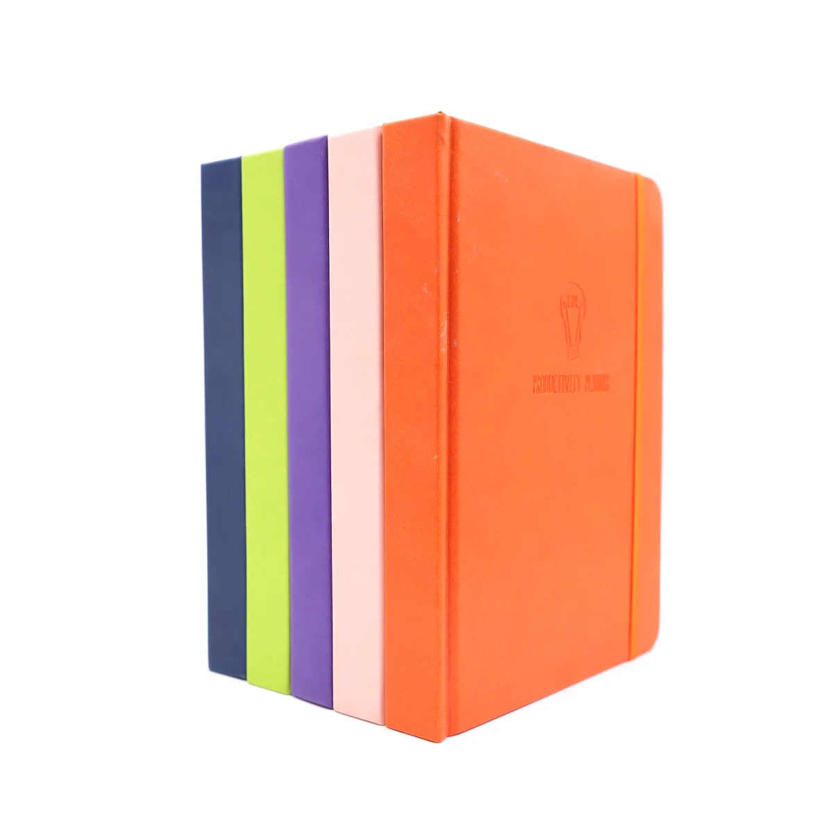 2022 Latest custom printed A5 Pu leather cover grid dot notebook sticker bullet diary with elastic band