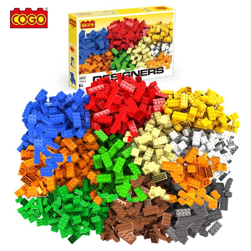 COGO 720 PCS DIY Assembling Build Bricks Toys Kids Plastic Educational Building Blocks Set
