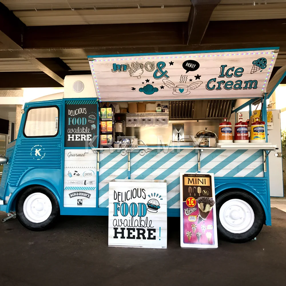 2024 CE Certificate Concession Coffee Food Trailer Hot Dog Carts With Full Kitchen Mobile Electric Food Truck Trailer For Usa