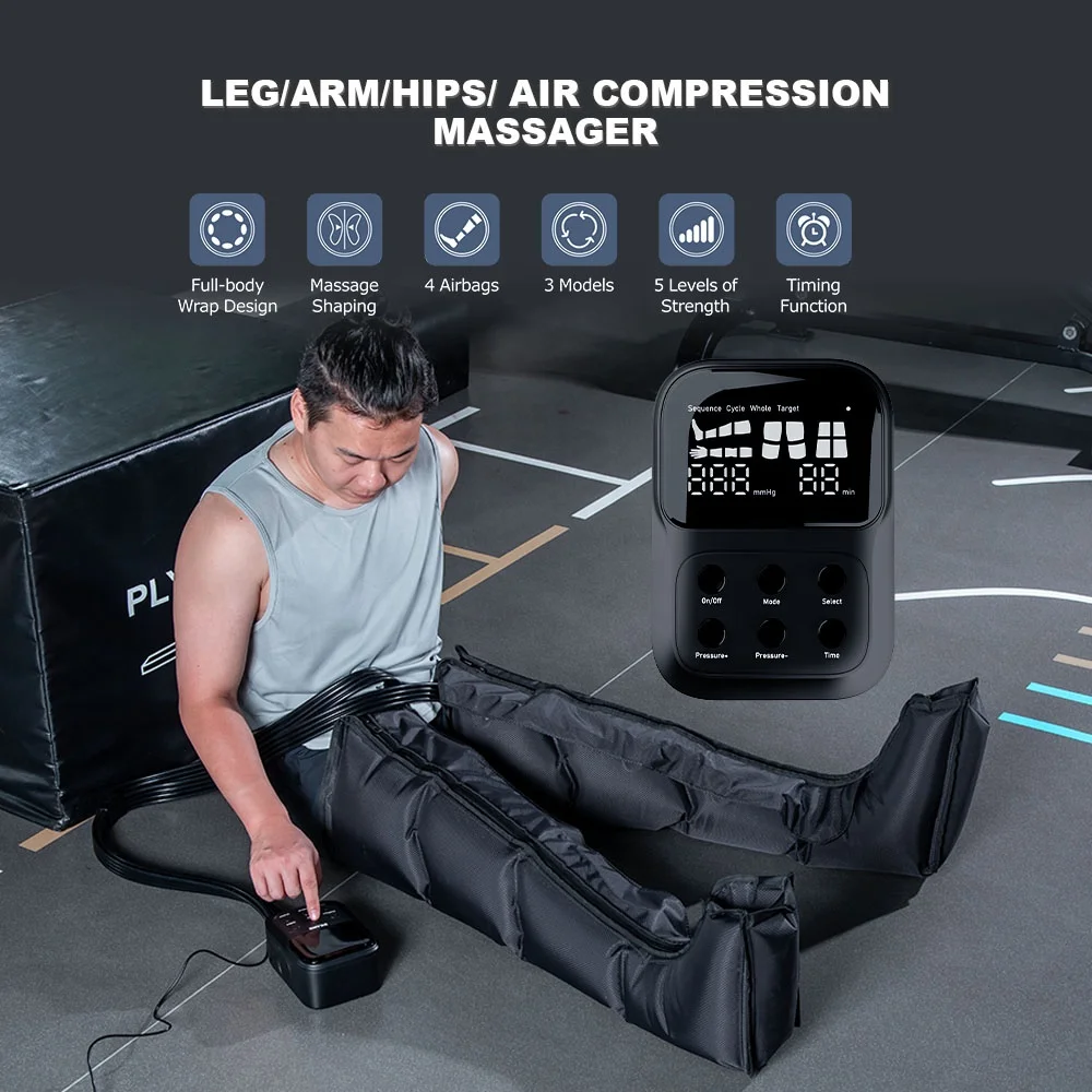 Factory Price Leg/Arm/Hips Air Compression Massager Compression Boots Air Compression Leg Massager compression recovery boots