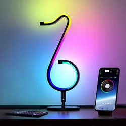 Amazon Hot Selling  RGB Atmosphere Lamp Bluetooth Remote APP Control Note Lamp Bedside Decorative able Lamp Colorful Light