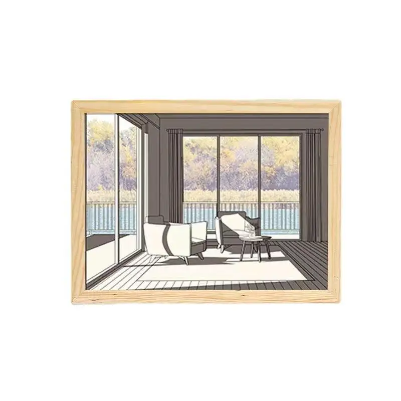 New Hot Sale Frame Lighting Decorative painting, with combination of sunlight and painting, mural painting