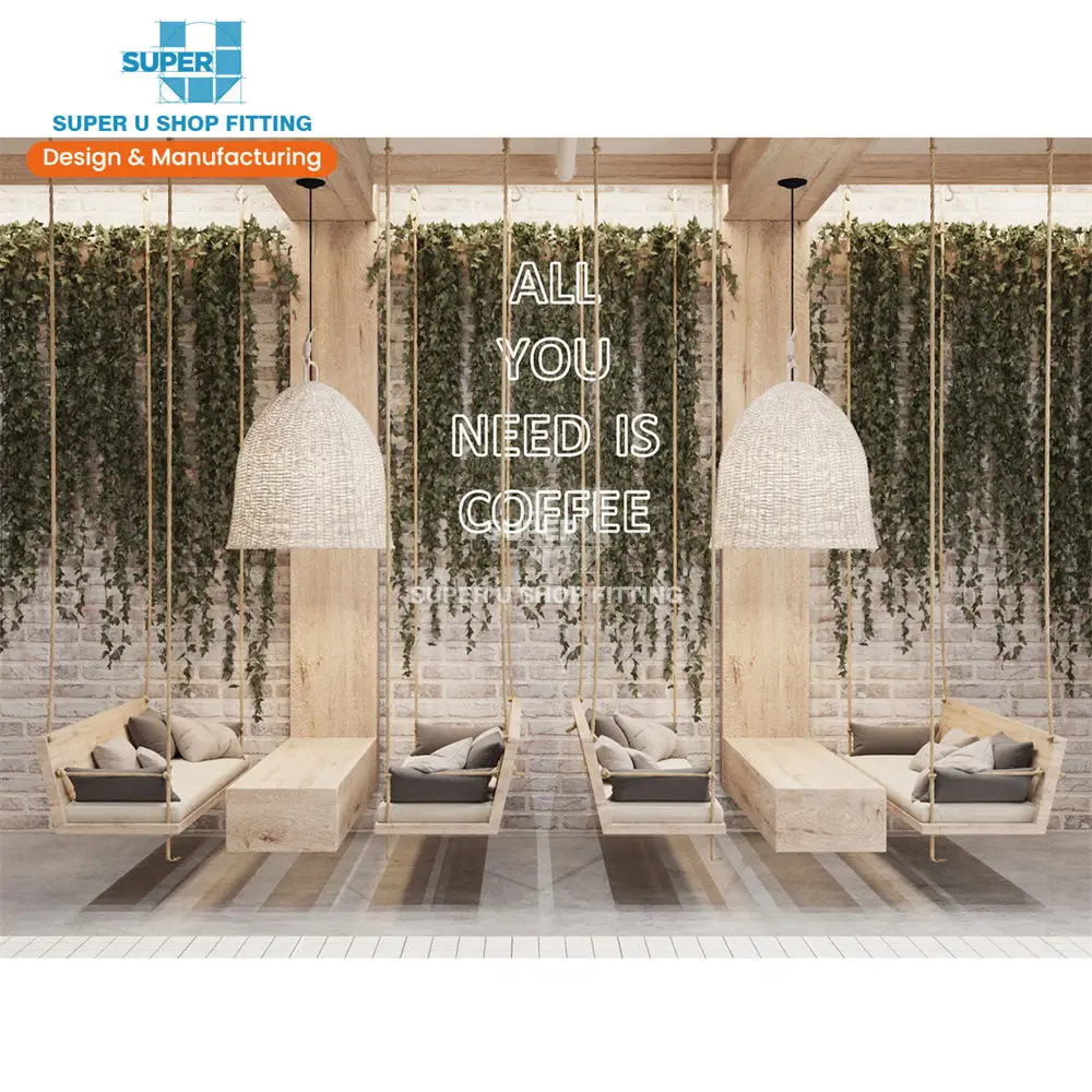 Wood Coffee Shop Decoration Design Modern Coffee Shops Design Businesses Bar Store Display Fixtures Coffee Shop Design Ideas