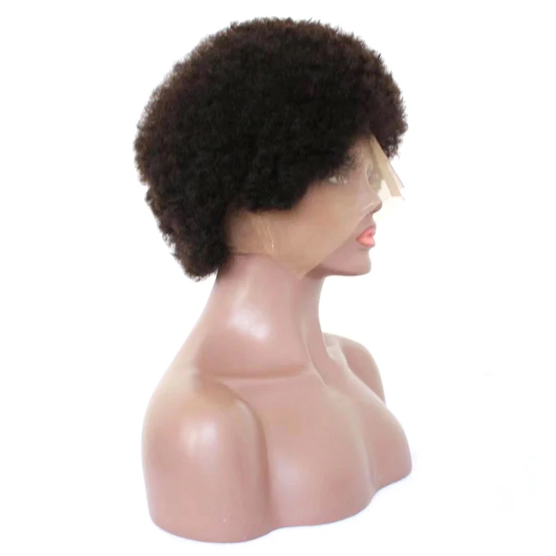 Cheap price new style virgin human afro puff wig, 13x4 lace frontal wig afro puff human hair