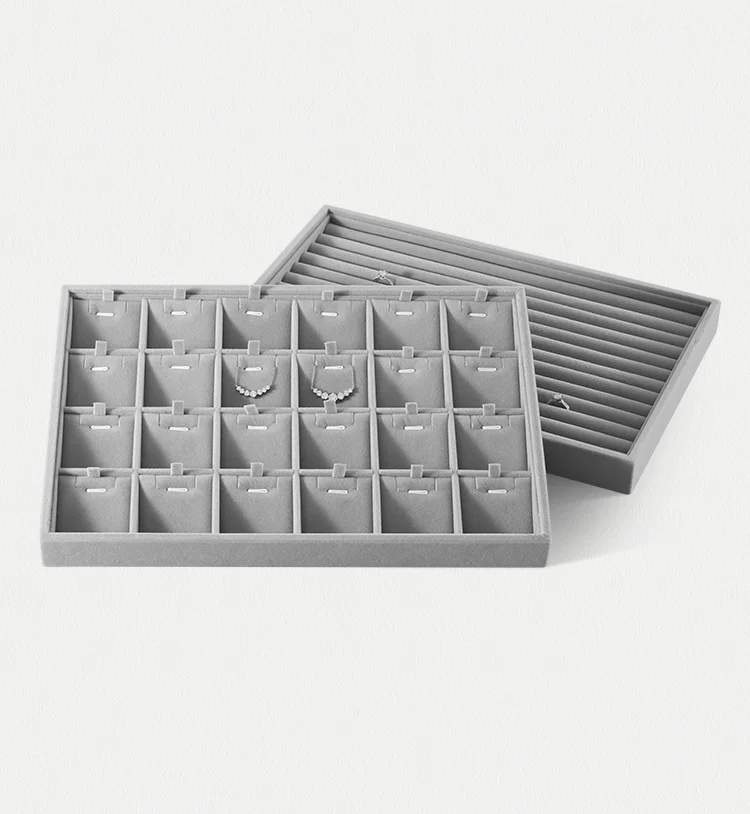 Jinsky Jewellery Display Trays For Ring Necklace Earring Holder Organizer Custom Stackable Jewelry Tray