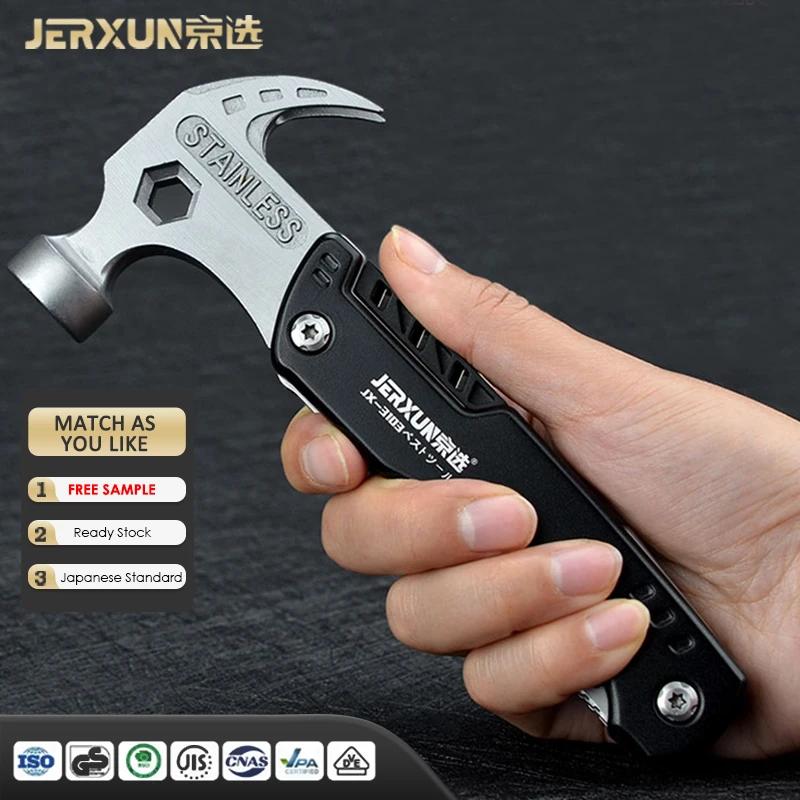 JX-3103 портативный аварийный мини-топор многофункциональный нож для открывания пилы из нержавеющей стали шестигранный ключ молоток