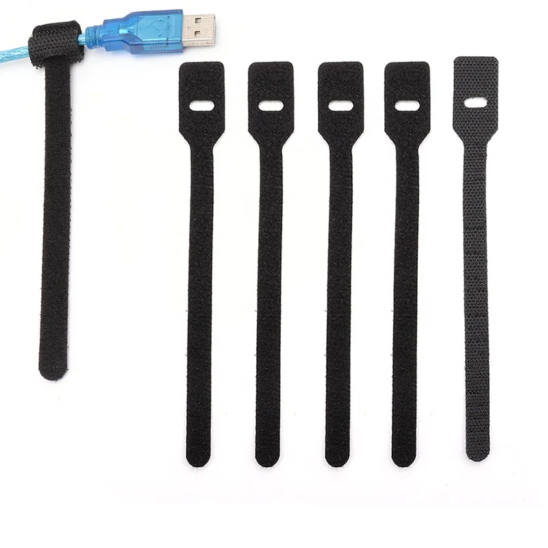 Cable ties-Reusable Cable Straps Ties with Self Gripping Hook for Thin Cable Storage Wrapping