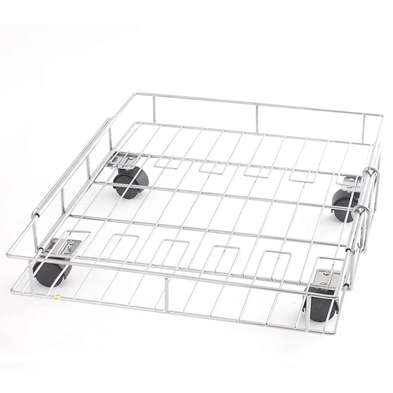 Home Kitchen Storage Expandable Metal Rolling Storage Basket Pots And Pans Organizer For Cabinet Wire Baskets in Pantry Cabinet