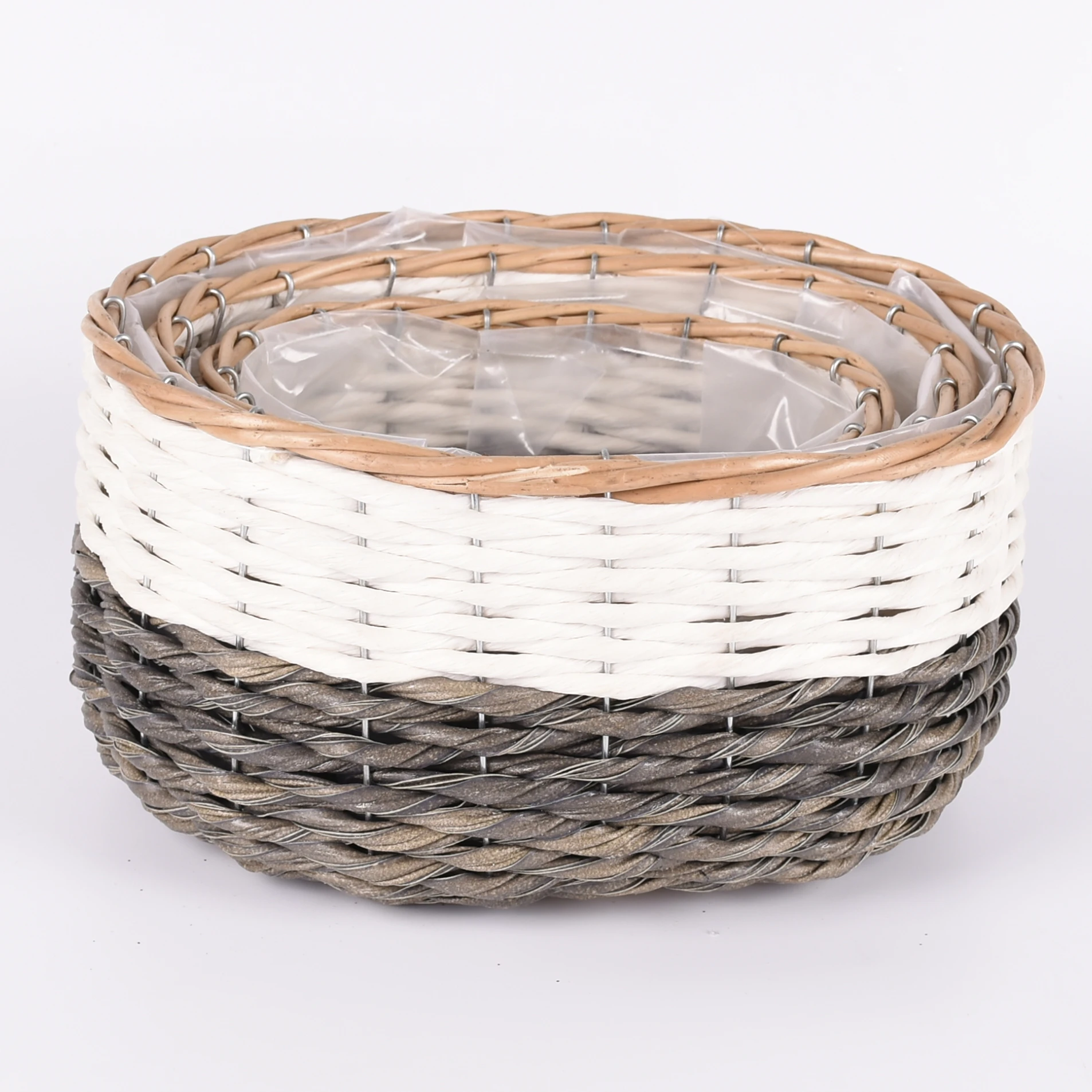 GY BSCI Leaves Rope Woven Basket Without Handles for Shelves ,Toys ,Book, Cloth Storage Basket
