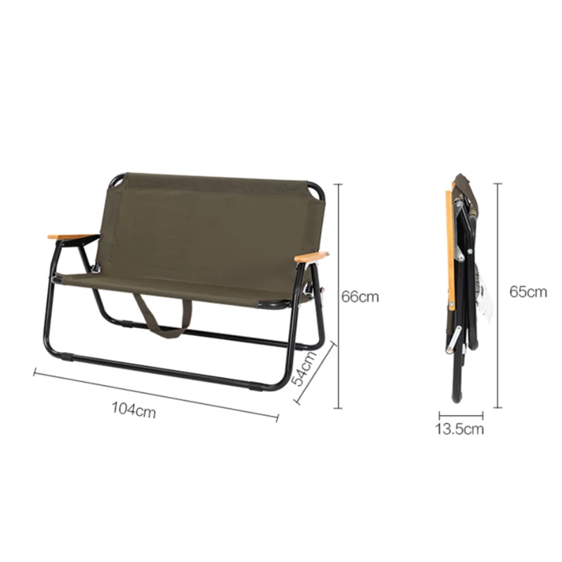 Двойной складной стул для кемпинга и пляжа