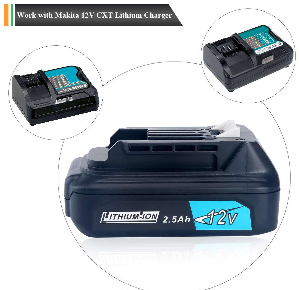 Replacement 12V 2.5Ah Battery for makita 12V Power Tools makita 10.8v battery