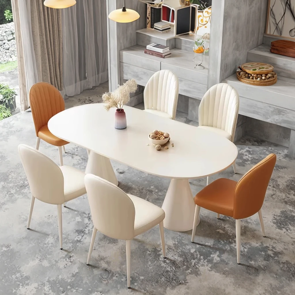 Waterproof Dining Room Furniture of High-Hardness Rock Plate Table with Scratch and Wear Resistance