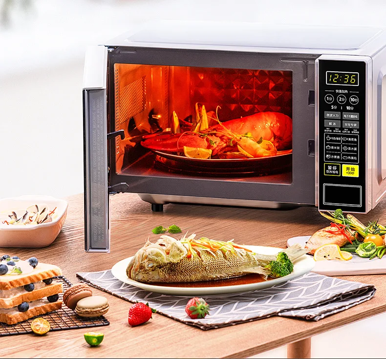 High-efficiency home 21L microwave oven computer controlled smart shortcut menu