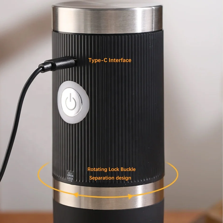New Product USB Rechargeable Stainless Steel Electric Coffee Grinder Portable