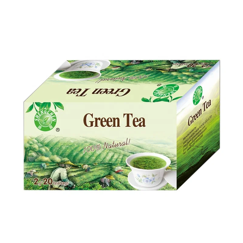 2020 Good quality Chinese green tea bag 2g*20 bags /box 2g*25 bags made in Anhui Shengchen Food Co.,ltd