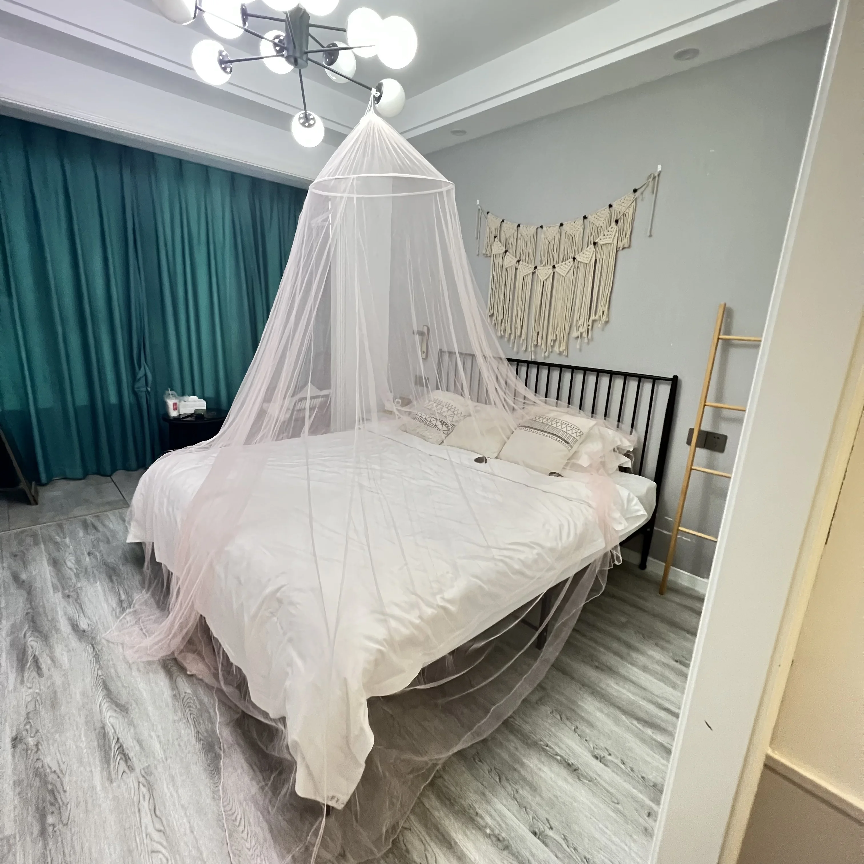 Black Pink White Mosquito Net & Bed Canopy Foldable Conical Steel Frame Simple Classic Beds Mosquito Net