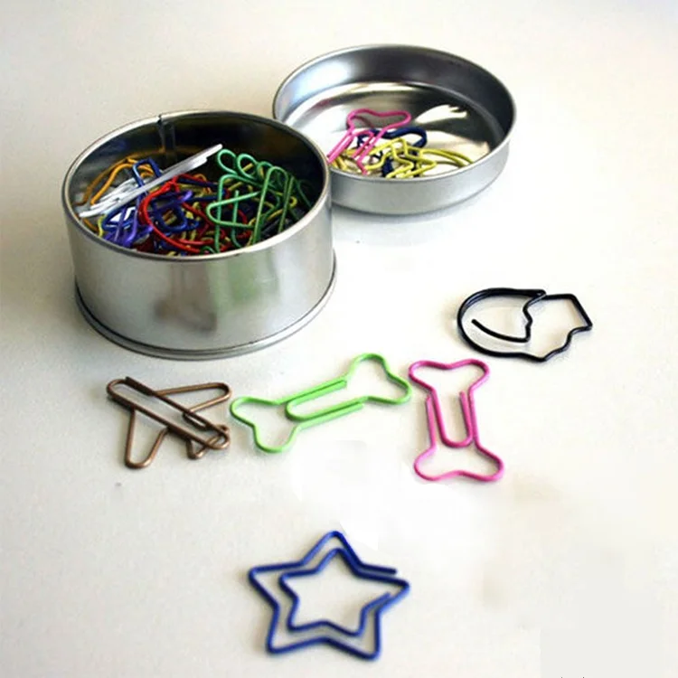 Симпатичные разные виды зажимов для бумаги, офисные плоские зажимы для бумаги, Заказные формы для бумаги