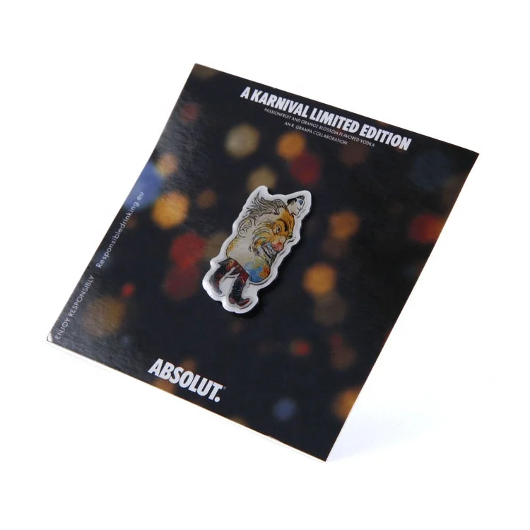 Manufacturers China Custom Hard or soft Enamel Lapel Pin With Backing Card