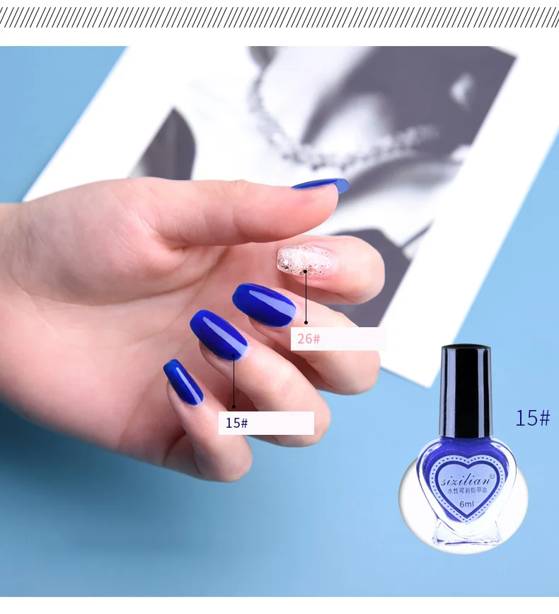 Private Label Children Non-Toxic Long Lasting Nail Polish Nail Peelable Water Based Permeable Breathable Nail Polishes