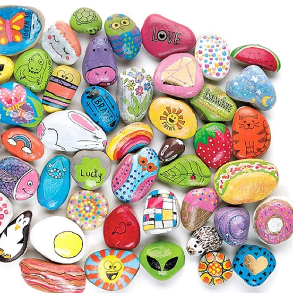 Non-Toxic Hot Sale Rock Painting Kit For Kid Creative Drawing