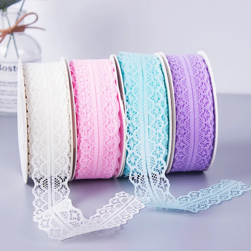 Popular 30mm wide 25 yards long wedding birthday cake decor food packaging gift wrapping lace ribbons for flower bouquet