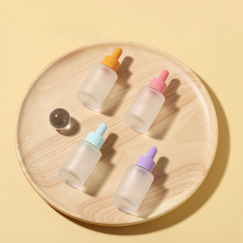 Essential Oil Bottle 5ml 10ml 15ml 20ml 30ml 50ml 100ml Frosted Glass Bottle with Calibrated Glass Pipette