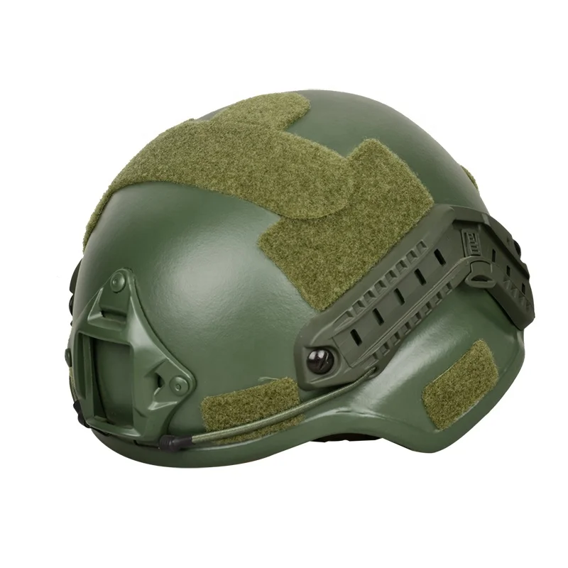 CNRSPE MICH tactical helmet UHMWPE full ear protection helmet NVG guide rail BOA dial hanging double-layer memory head pad green