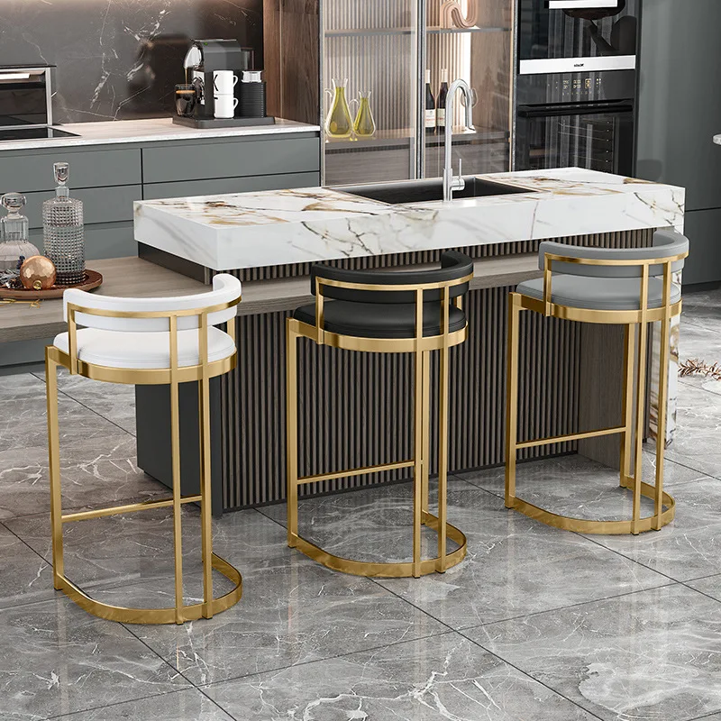 furniture modern vintage leather bar stool high chair black outdoor stainless steel bar chair set