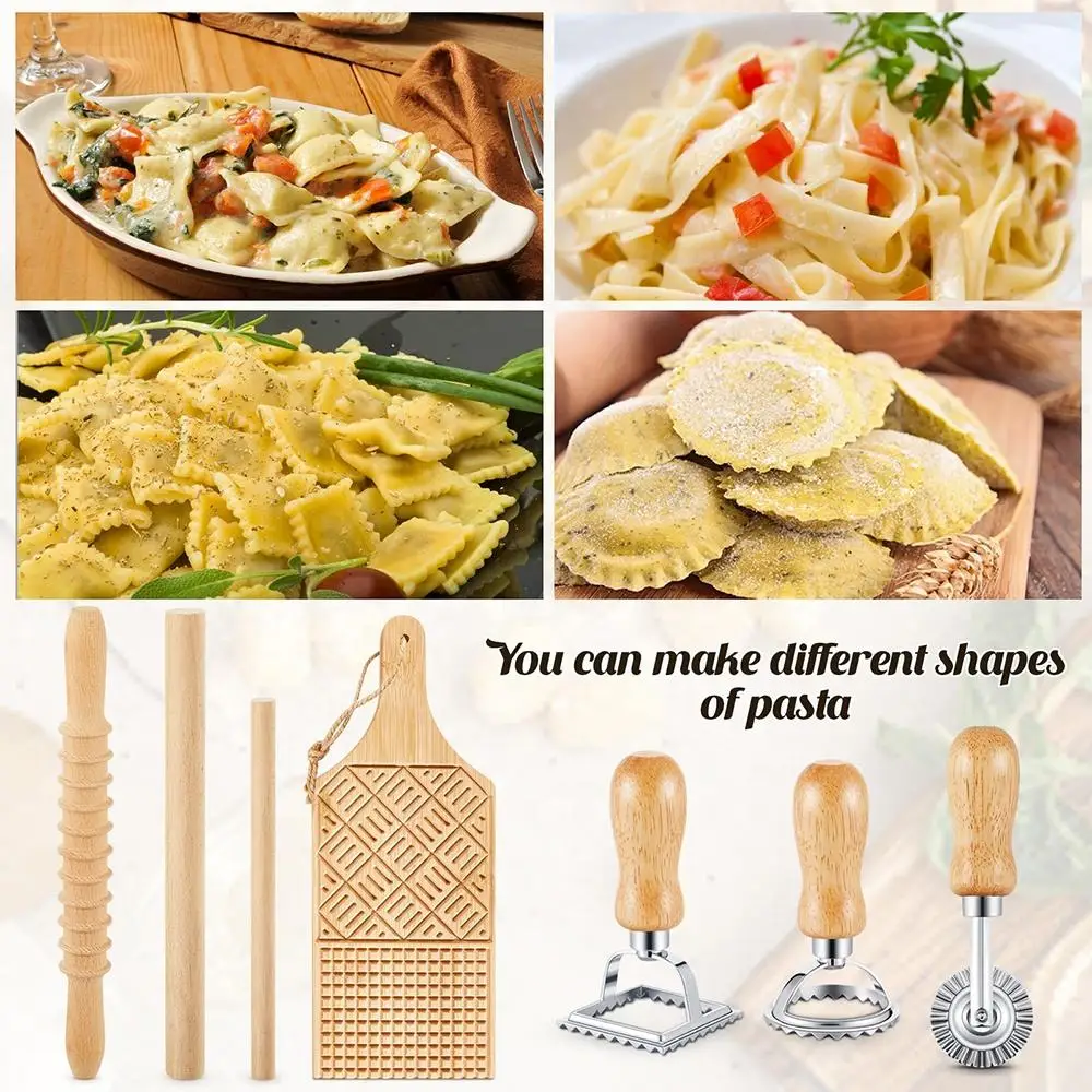 Combination Gnocchi Italian panel Gignelli plate and gnocchi peel pasta macaroni panel 6/7/9 pcs Cavatelli pasta maker