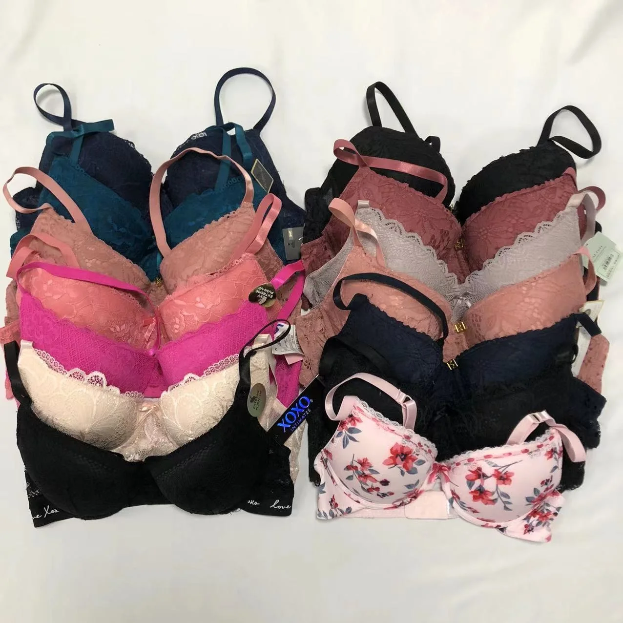 Big Breasts Large Size Lace Bra Sexy Underwear Plus Size Lingerie Bra Front Hook Closure-J