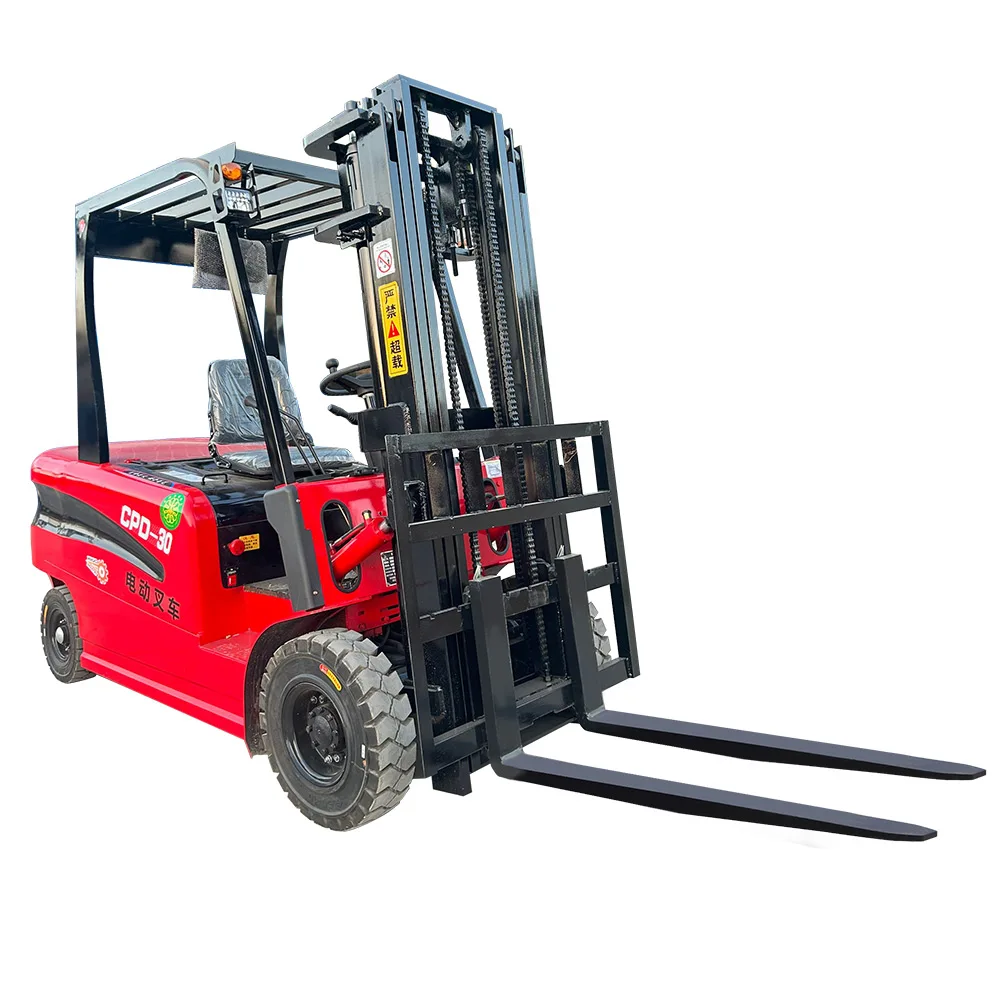 Factory 1.5 Ton Forklift With Triplex Full Free Mast 1.5 Ton 6m New Battery Electric Forklift