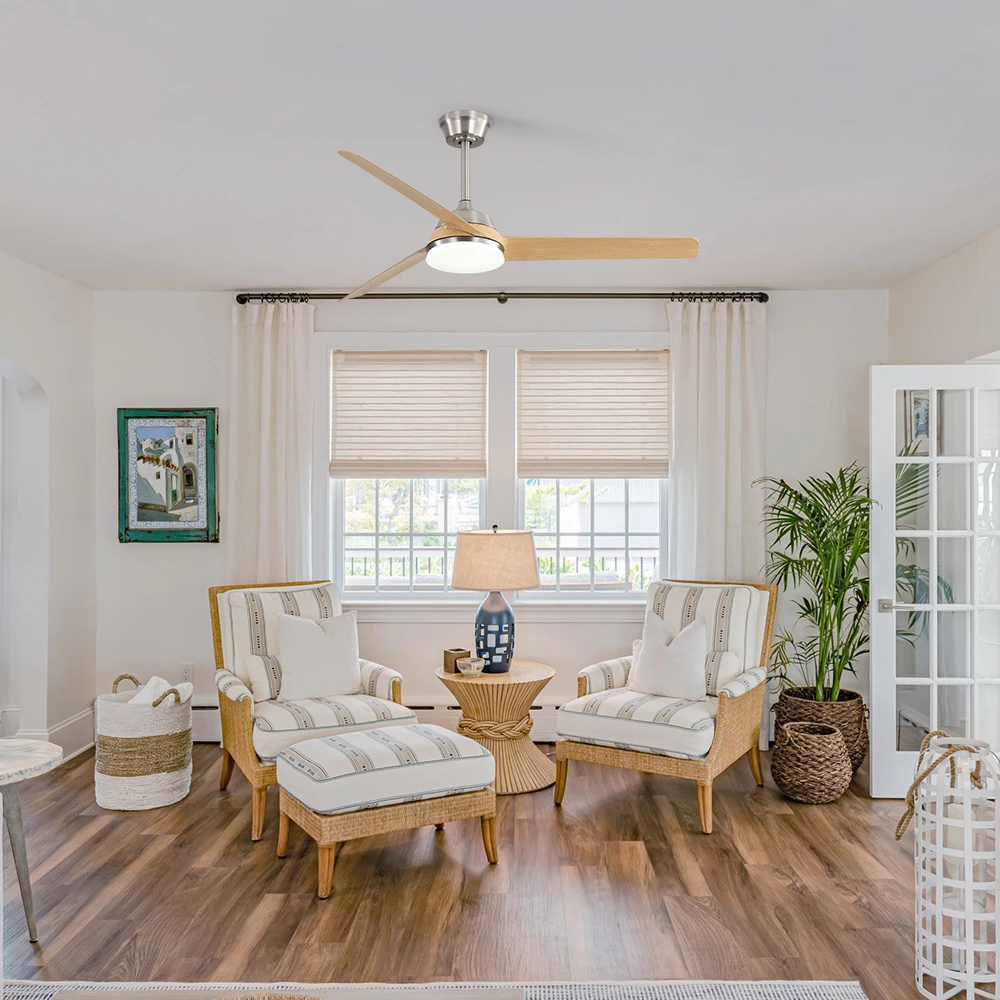 KBS Modern Smart Ceiling Fan 2024 Large Industrial Ceiling Fan For Warehouse Ventilation Ceiling Fan light