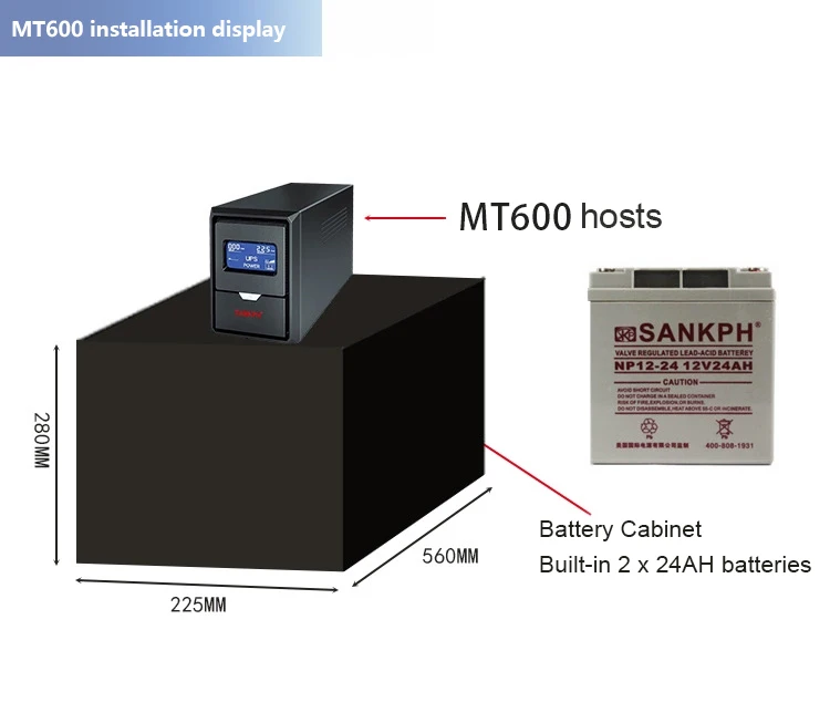 Однофазный интерактивный автономный источник бесперебойного питания LED/LCD 600VA в режиме ожидания 220 В 50 Гц ROHS Сертифицированный компьютер