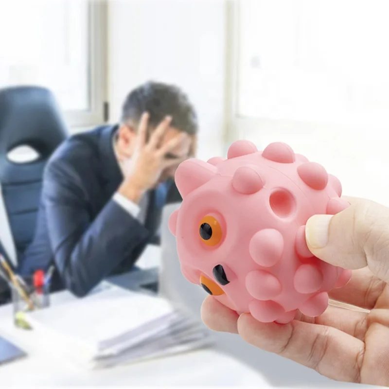 New Hot Sale Push Squeeze Bubble Toys Balls Silicone Reliever Bobble Sensor marbles finger grip ball decompression ball