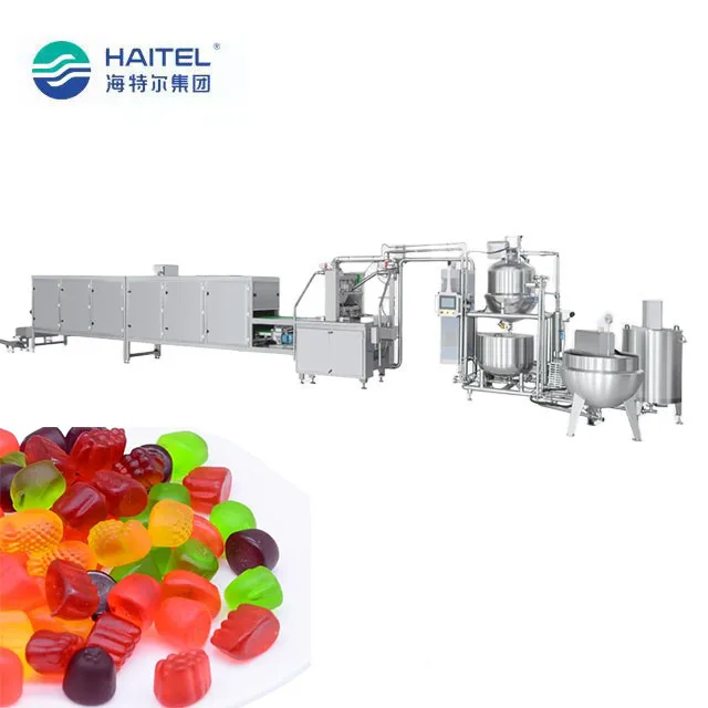 full automatic high productivity jelly gummy soft candy making machine production line