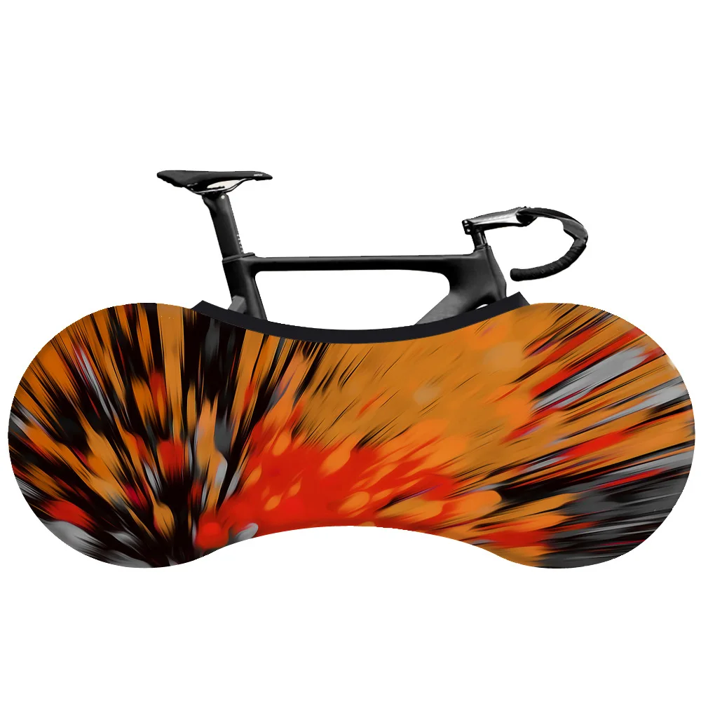 Bike Protector Cover Elastic Stretch Anti-dust Bike Wheels Cover Full Color Printing Scratch-proof Bicycle Cover