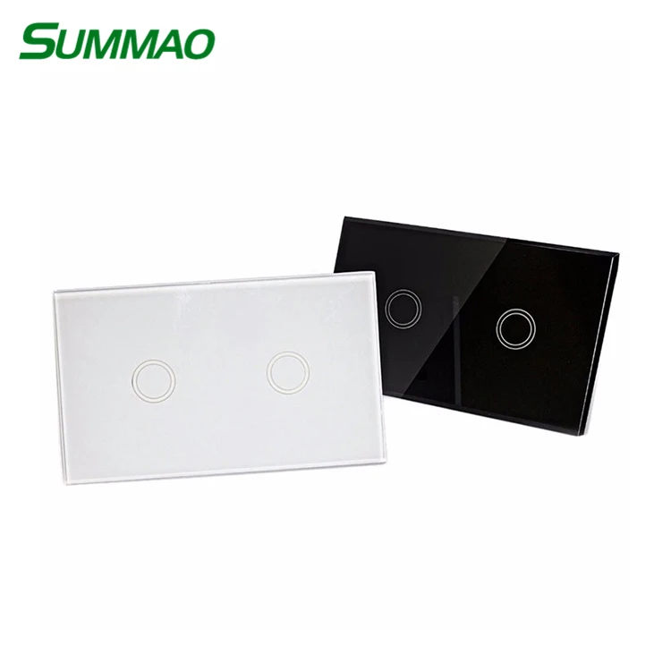 США американский AustraliaTempered сенсорный экран панель Выключатель света электронный сенсорный настенный выключатель