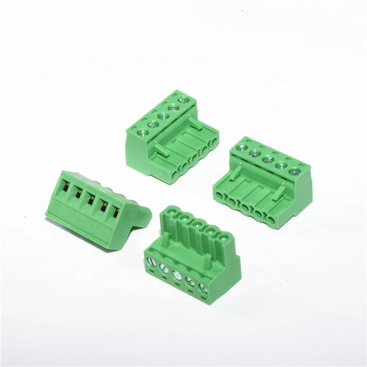 5.08mm 5Pin  green terminal block PCB connector plug in straight socket