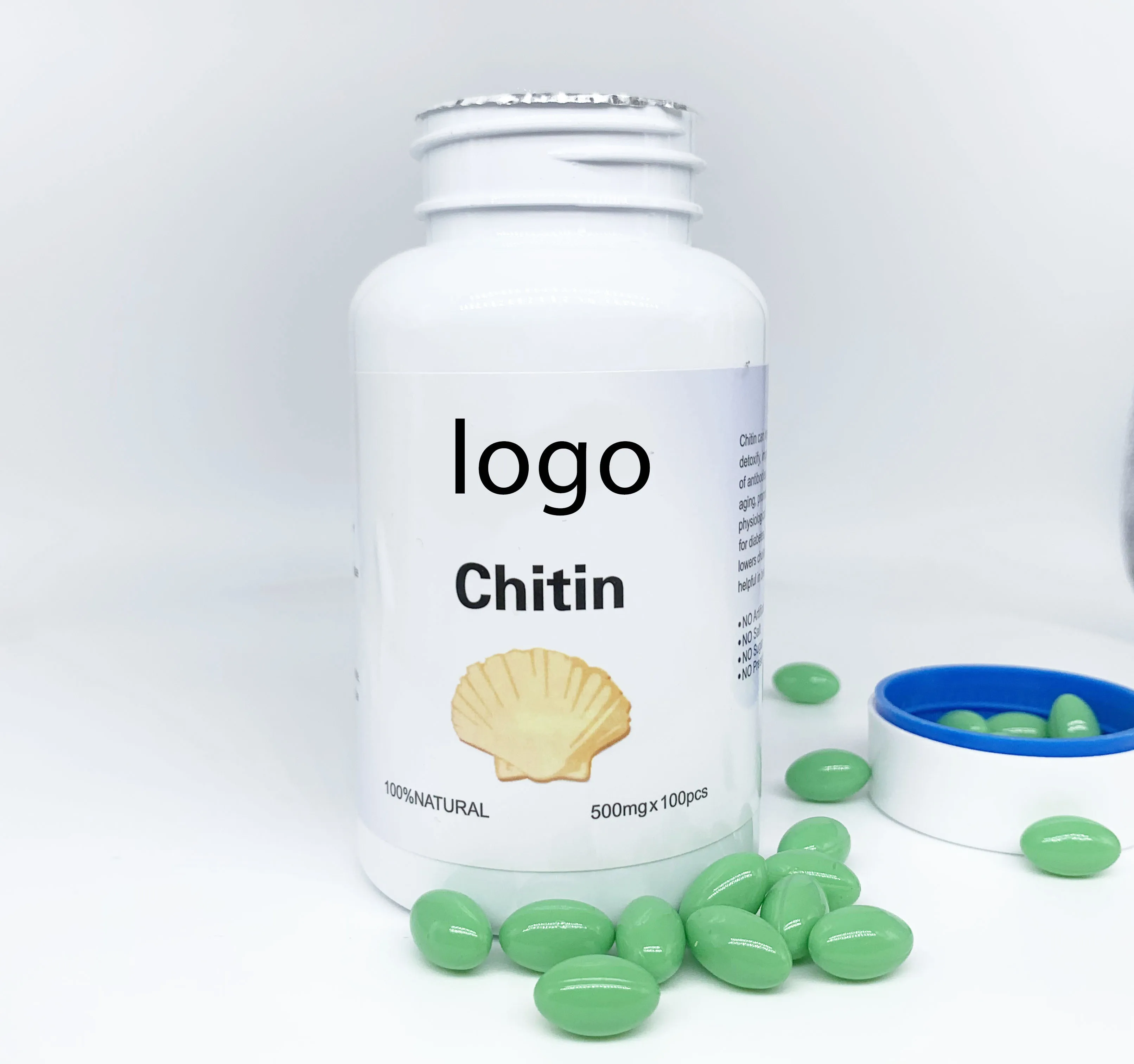 OEM Healthcare Spot custom chitin pressure tablet shrimp and crab shells to improve immunity dietary fibre chitin soft capsules