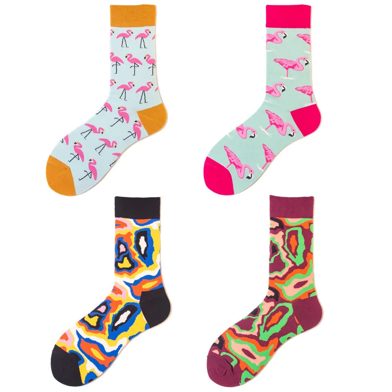 Customized Professional Design Happy Custom Colorful Jacquard Sox Funny Socks Happy Man Socks