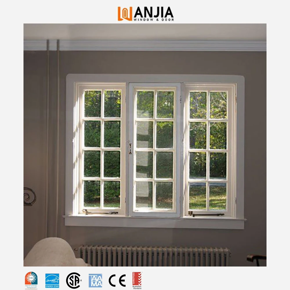 Best Selling UPVC Casement Double Glaze Window Thermal Break Hurricane Impact Windows PVC Window