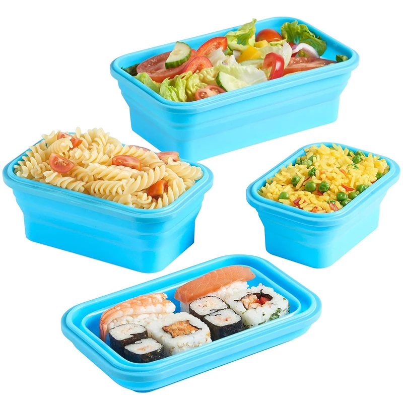 Easy Storage Dishwasher Safe Vacuum Seal Transparent Silicone Food Storage Airtight Container Set