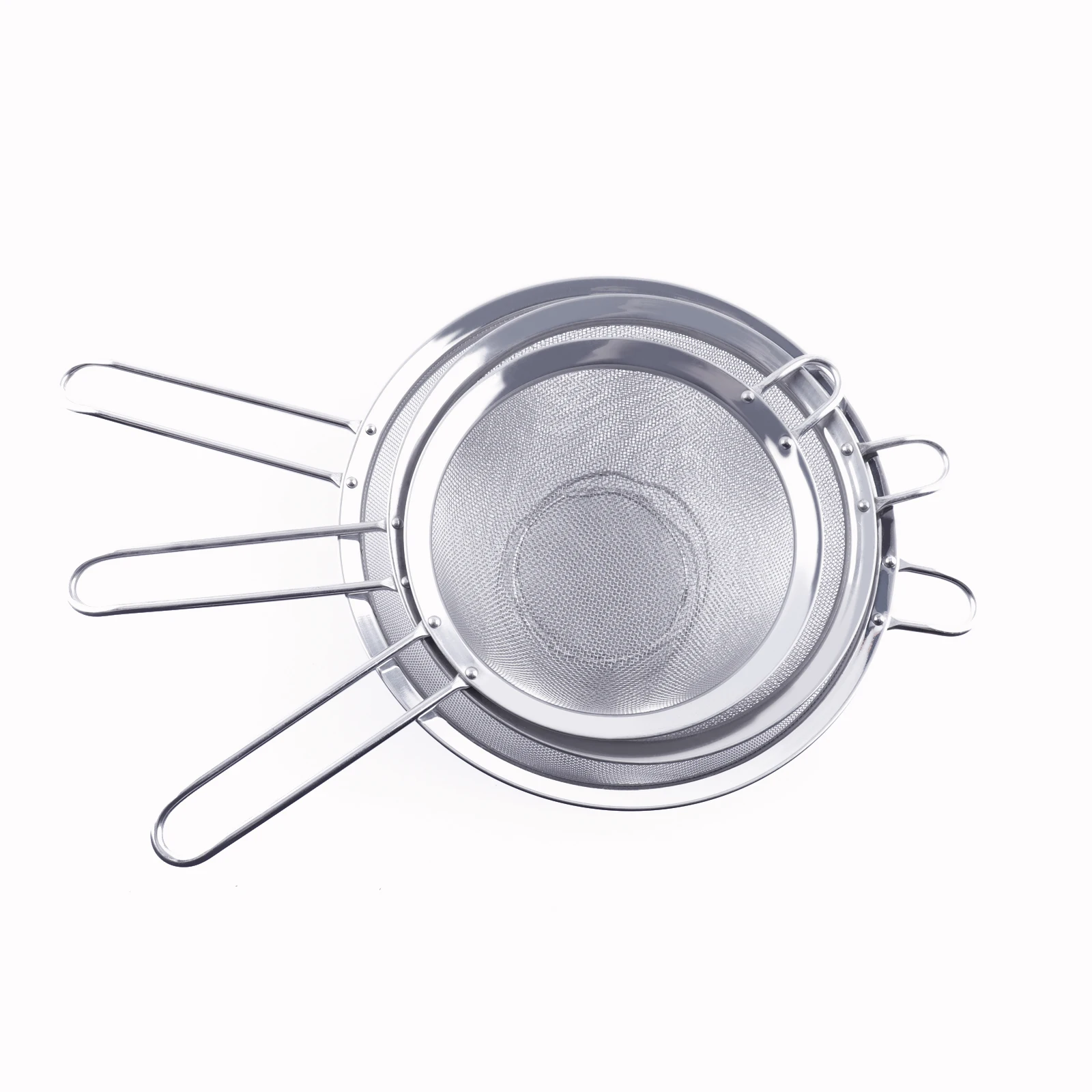 Мелкоячеистая сетка из нержавеющей стали сита с отдыха дизайн в виде ушей высокопробная арматурная сетка, фильтр грубой очистки, с ручкой для кухонного пищевого фильтр 4 СИТО ДУРШЛАГ S