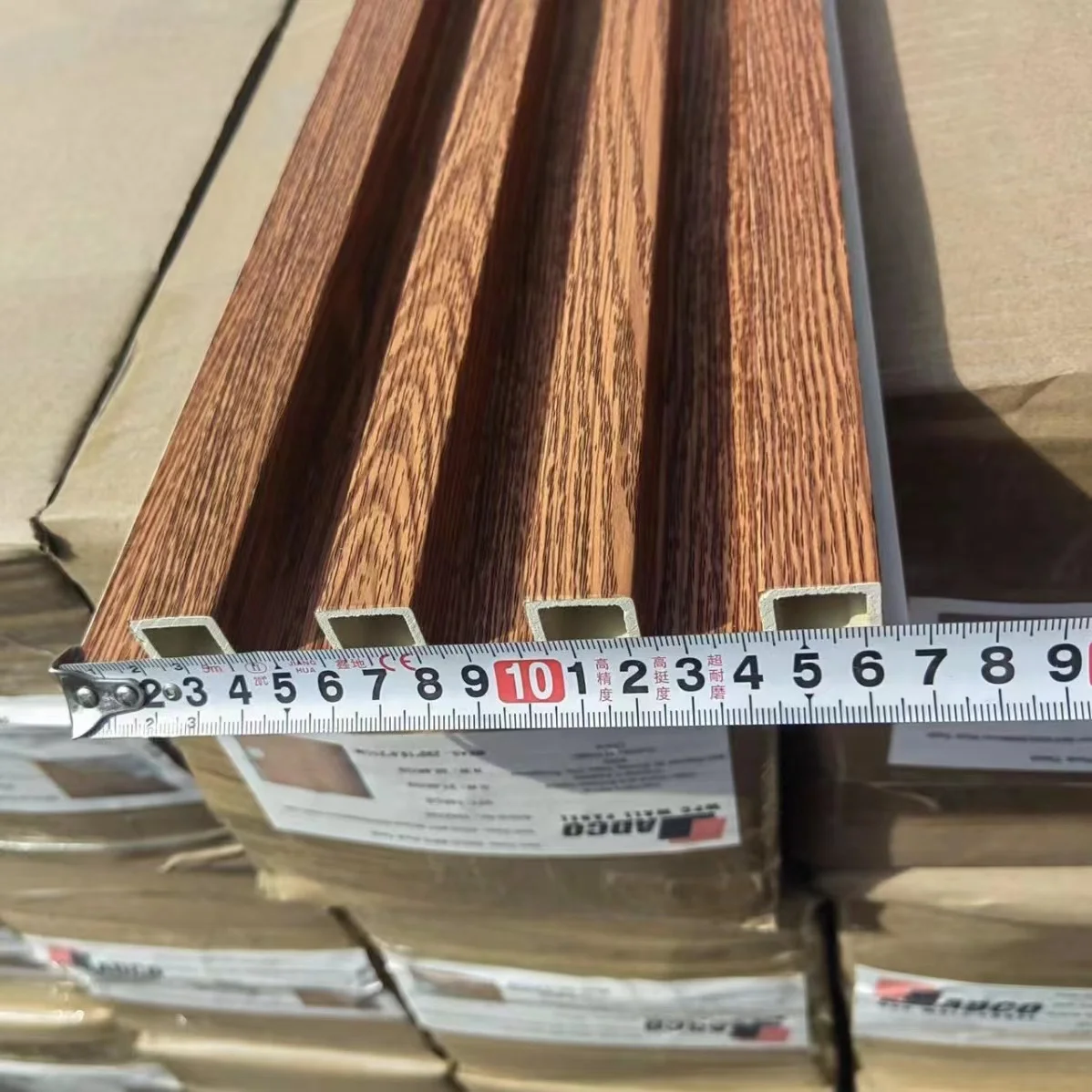 Luxury Indoor wall decorative plastic composite fluted wpc wall panel cladding